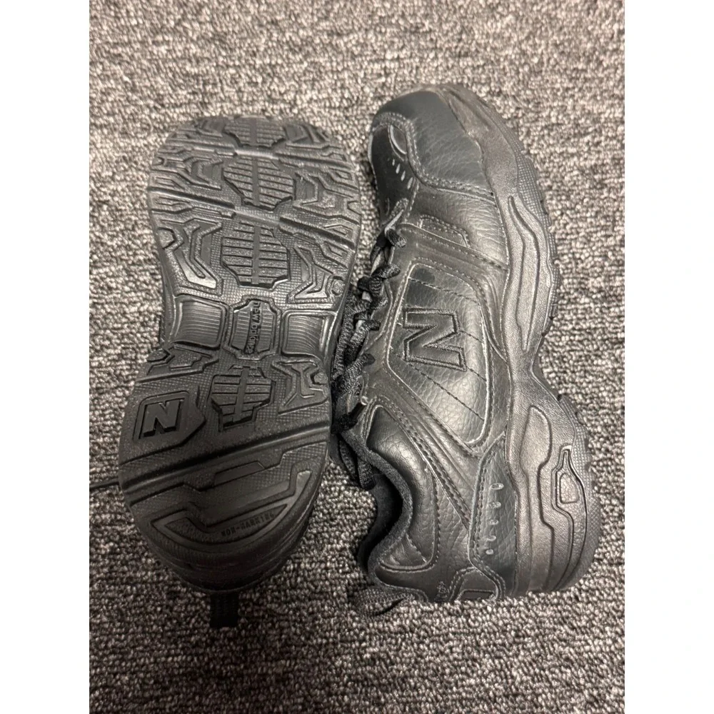 New Balance 621 Kids Cross Training Shoes Black Leather KX621BKP Size 13.5 Wide